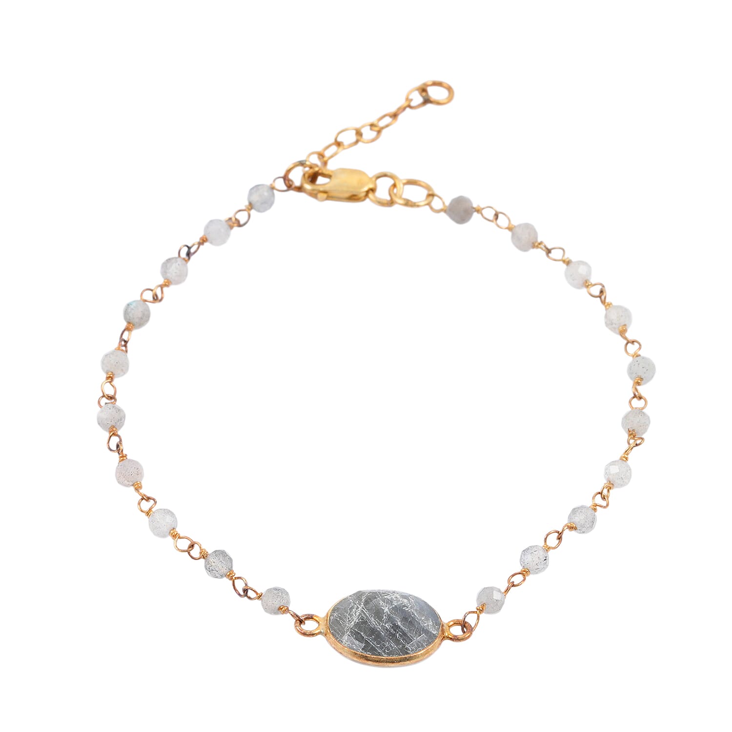 Black Onyx, Multi-Tourmaline Bracelet in 14K YG Over Sterling Silver (7.00 In) 5.25 ctw