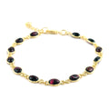 Mozambique Garnet Bracelet in 14K YG Over Sterling Silver (7.00 In) 4.55 ctw - Sticky add to cart bar