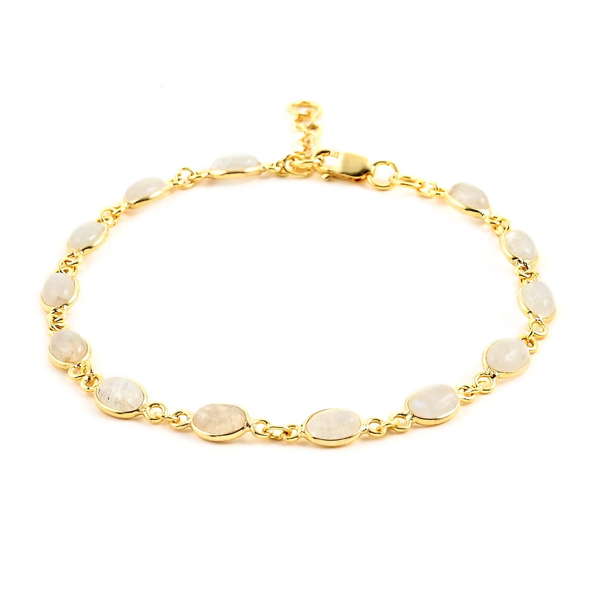 Moonstone Bracelet in 14K YG Over Sterling Silver (7.00 In) 3.00 ctw