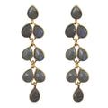 Malagasy Labradorite Dangle Earrings in 14K YG Over Sterling Silver 8.25 ctw - Sticky add to cart bar