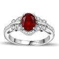 Mexican Cherry Fire Opal, Moissanite Butterfly Ring in Rhodium Over Sterling Silver (Size 10.0) 1.00 ctw - Sticky add to cart bar