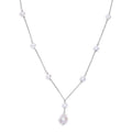 Organic Shape Baroque Pearl and White Freshwater Pearl Necklace 20 Inches in Stainless Steel - Sticky add to cart bar