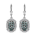 Narsipatnam Alexandrite, White Zircon Earrings in Rhodium Over Sterling Silver 1.60 ctw - Sticky add to cart bar