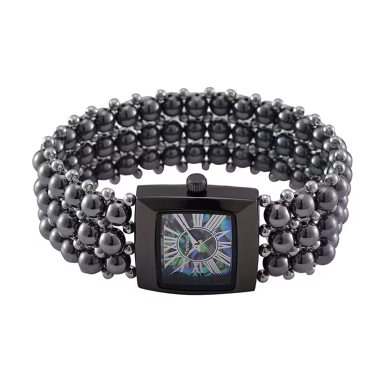 Terahertz 285.00 ctw Japanese Movement Beaded Stretch Bracelet