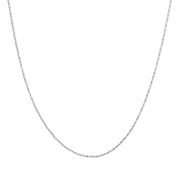 0.9mm Fancy Chain in Rhodium Over Sterling Silver 1.52 Grams 18 Inches