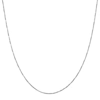 Box Chain in Rhodium Over Sterling Silver 1.31 Grams 18 Inches