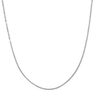 Rhodium Over Sterling Silver Cable Chain 18 Inches 1.29 Grams