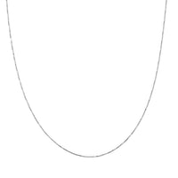 Rhodium Over Sterling Silver Box Chain 18 Inches 1.18 Grams