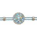 Premium Ethiopian Welo Opal and Paraiba Apatite 18.90 ctw Celestial Garden Bracelet in 18K Vermeil YG and Rhodium Over Sterling Silver (6.50 In) - Sticky add to cart bar