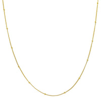 Station Chain in 14K Yellow Gold Over Sterling Silver 1.86 Grams 20 Inches