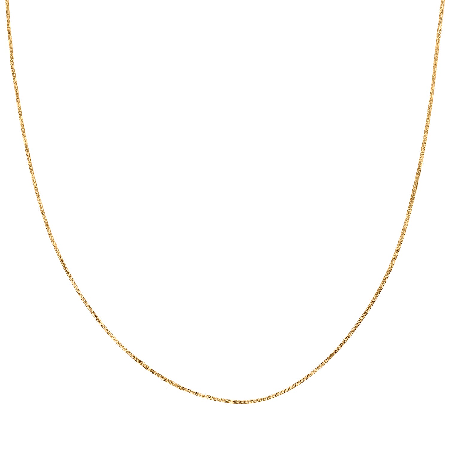Wheat Chain in 14K Yellow Gold Over Sterling Silver 1.51 Grams 20 Inches