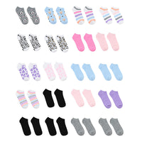Spoiled Angel 20 Pairs Women's No Show Socks -Fruity (Sizes 4-10)
