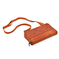 Tan Cow Leather Crossbody Bag (9.25x5x1.4)