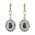 TLV Tanzanite, Multi Gemstone Lever Back Earrings in 18K Vermeil YG Over Sterling Silver 2.00 ctw - Sticky add to cart bar