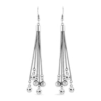 Multi Layer Snake Chain Dangle Earrings in Stainless Steel