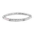White Moonstone 13.90 ctw Bangle Bracelet in Platinum Bond (7.50 In) - Sticky add to cart bar