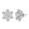 Moissanite 0.71 ctw Earrings in Rhodium Over Sterling Silver - Sticky add to cart bar