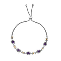Doorbuster Karis African Amethyst 2.10 ctw Bolo Bracelet in 18K YG Plated and Platinum Bond (10.50 In)