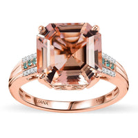 Iliana AAA Marropino Morganite, Paraiba Tourmaline, Diamond G-H, SI 7.35 ctw Ring in 18K Rose Gold