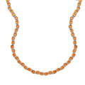 Premium Betroka Blue Apatite and Moissanite 29.50 ctw Necklace in Rhodium Over Sterling Silver 18 Inches - Sticky add to cart bar