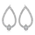 Clarte Vera Collection Moissanite 1.35 ctw Earrings in Platinum Over Sterling Silver - Sticky add to cart bar