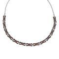 Epic Deal Karis Mozambique Garnet, White Zircon Bow Knot Necklace (18 Inches) in Platinum Bond 3.80 ctw - Sticky add to cart bar