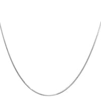 0.8mm Snake Chain Adjustable Necklace in Rhodium Over Sterling Silver 3.50 Grams 24 Inches