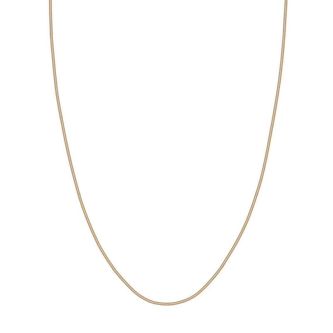 0.8mm Snake Chain Adjustable Necklace in 14K Rose Gold Over Sterling Silver 3.50 Grams 24 Inches