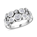 TLV Moissanite Ring in Rhodium Over Sterling Silver (Size 7.0) 1.00 ctw - Sticky add to cart bar