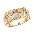 TLV Moissanite Ring in Rhodium Over Sterling Silver (Size 7.0) 1.00 ctw - Sticky add to cart bar