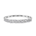 TLV Moissanite Bangle Bracelet in Rhodium Over Sterling Silver (7.25 In) 4.00 ctw - Sticky add to cart bar