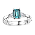 Certified & Appraised Rhapsody 950 Platinum AAAA Pirineu Lagoon Tourmaline, Diamond (E-F, VS2) Ring (Size 10.0) (5.20 g) 1.26 ctw - Sticky add to cart bar