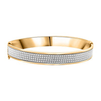 Bangle Bracelet in Rhodium Over Sterling Silver (7.0 In) 18.60 Grams