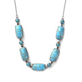 Mojave Blue Turquoise 42.70 ctw Fancy Necklace in Stainless Steel 18 Inches - Sticky add to cart bar