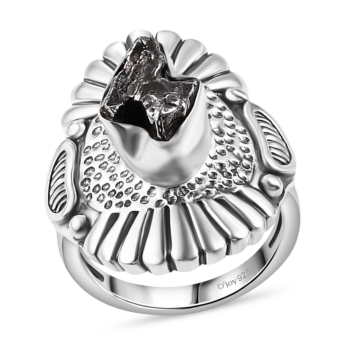Marvelous Meteorite Ring in Sterling Silver