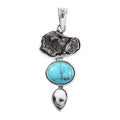 D'Joy Artisan Crafted Rough Cut Marvelous Meteorites and Multi Gemstone 3.15 ctw Pendant without Chain in Sterling Silver - Sticky add to cart bar