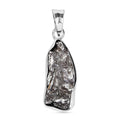 Artisan Crafted Rough Cut Marvelous Meteorite Pendant without Chain in Black Oxidized Sterling Silver - Sticky add to cart bar