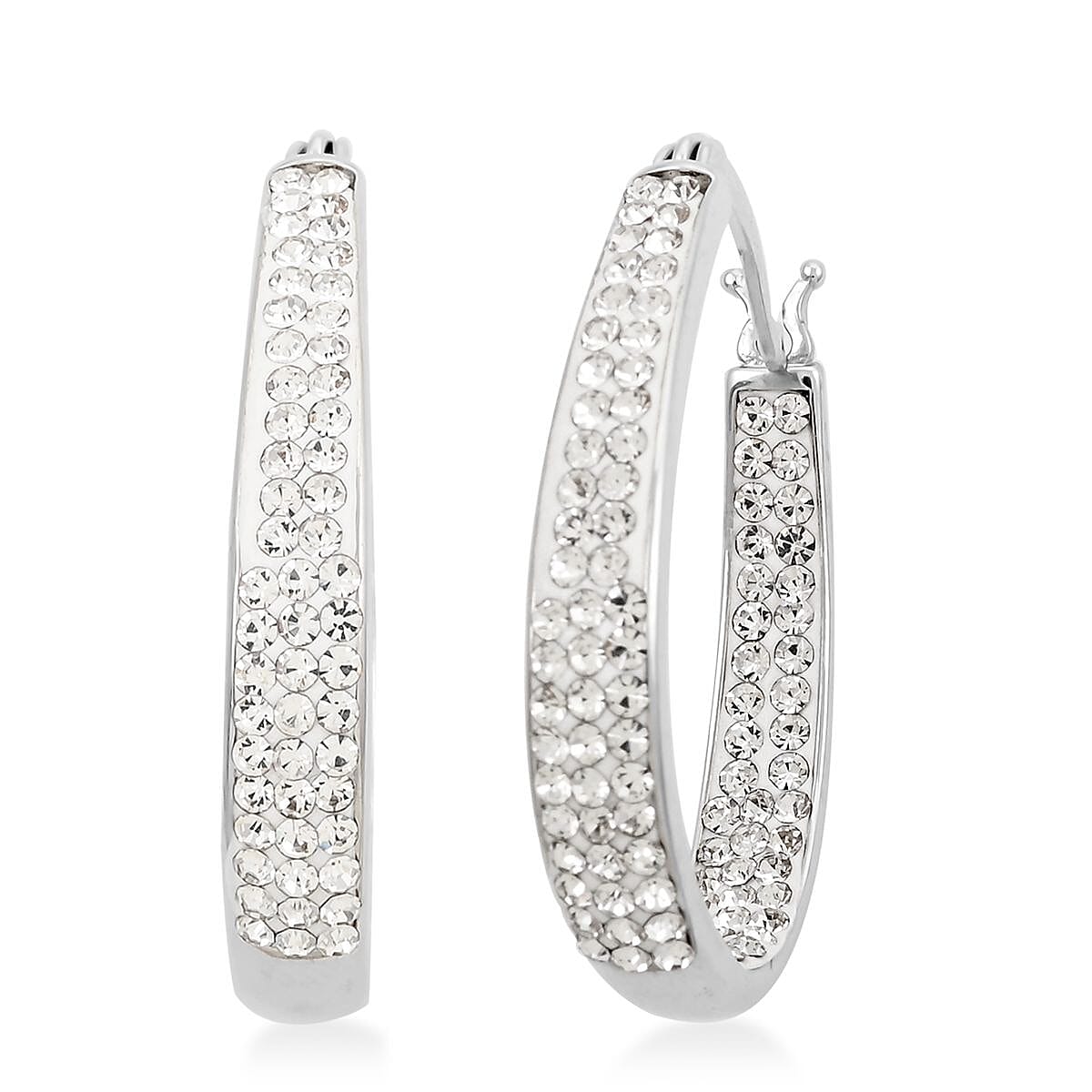 Doorbuster Deal Simulated Diamond Earrings in Silvertone 2.65 ctw