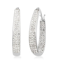 Doorbuster Deal Simulated Diamond Earrings in Silvertone 2.65 ctw