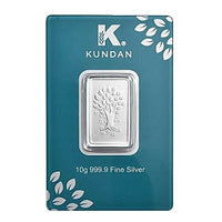 Kundan 999.9 Fine Silver Kalpataru Tree Bar 10 Grams