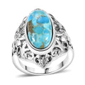Freshened Turquoise  Solitaire Ring 950 Copper  10.00 ctw - Sticky add to cart bar