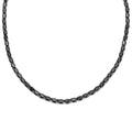 D'Joy California Black Jade 36.15 ctw Tennis Necklace in Rhodium Over Sterling Silver 18 Inches - Sticky add to cart bar