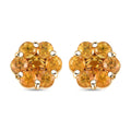 Madagascar Yellow Sapphire 2.00 ctw Floral Earrings in 18K Vermeil Yellow Gold Over Sterling Silver - Sticky add to cart bar