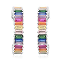Multi Gemstone Earrings in Silvertone 9.60 ctw - Sticky add to cart bar