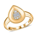 Clarte Gatsby Collection Moissanite Ring in Vermeil YG Over Sterling Silver (Size 10.0) 0.20 ctw - Sticky add to cart bar
