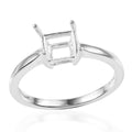 Sterling Silver Mounting Ring (Sqr 6 mm) (Size 7.0) 1.50 Grams - Sticky add to cart bar
