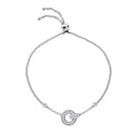 D'Joy Moissanite 0.70 ctw Bolo Bracelet in Rhodium Over Sterling Silver - Sticky add to cart bar