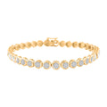 Diamond 1.10 ctw Bracelet in 14K Yellow Gold Over Sterling Silver (7.50 In) - Sticky add to cart bar
