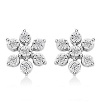 Diamond 0.10 ctw Stud Earrings in Sterling Silver