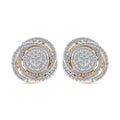 Diamond 0.65 ctw Stud Earrings in 14K Yellow Gold Over Sterling Silver - Sticky add to cart bar